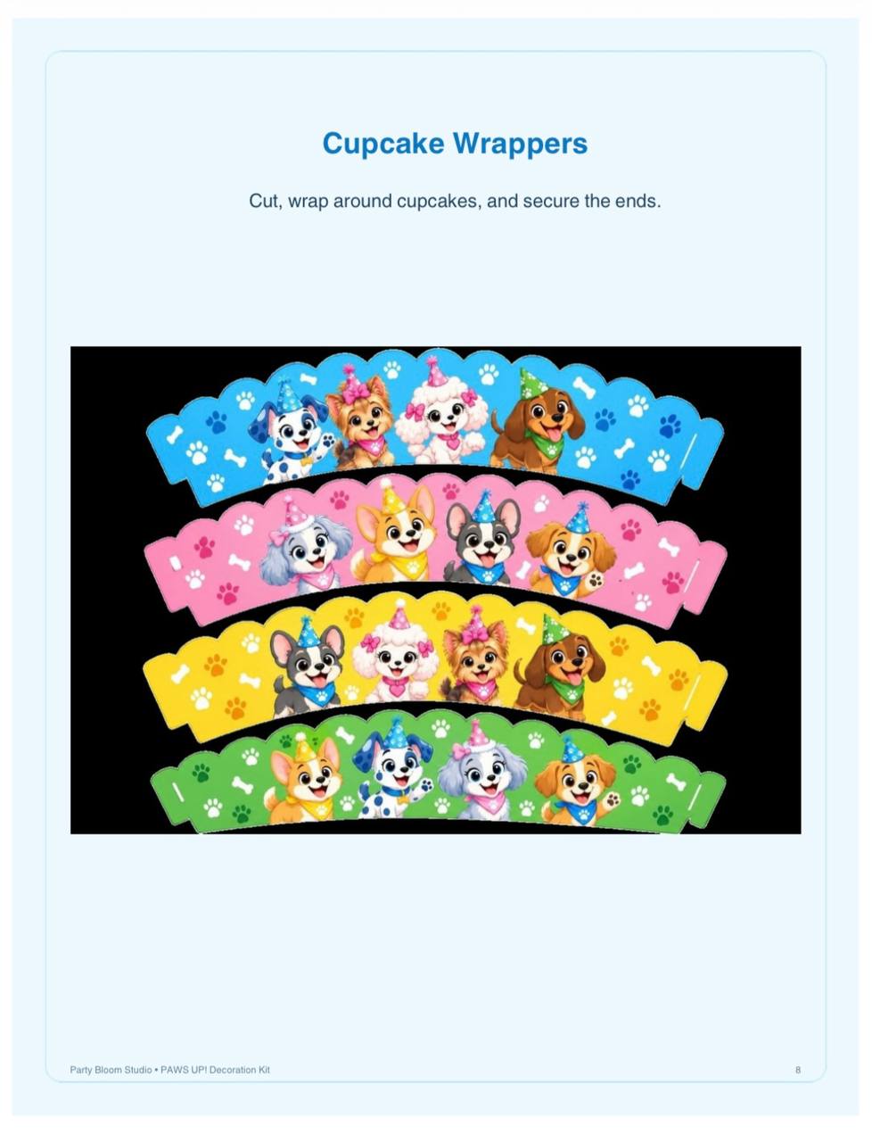 PAWS UP! Cupcake Wrappers product preview