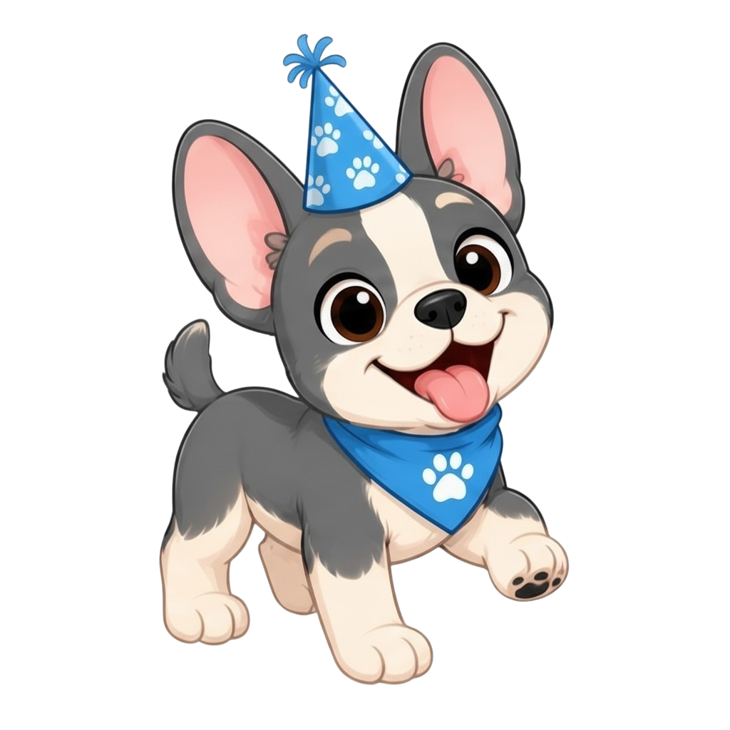 PAWS UP! individual PNG puppy character preview