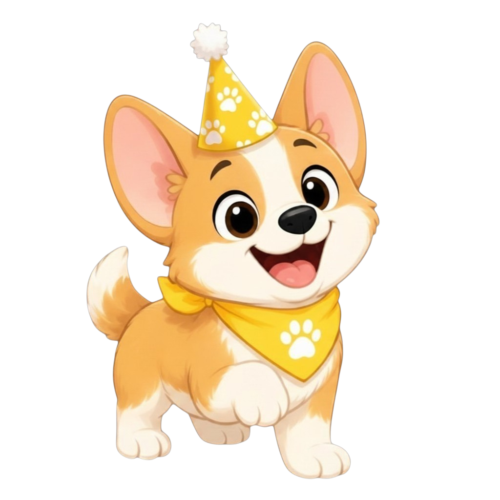 PAWS UP! printable puppy character 3